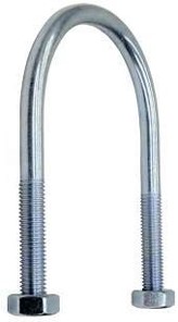  Хомут (скоба) U-образный STALMAX LCU М8 50-60 (2") DIN 3570 с двумя гайками в компл. оц.сталь 10 шт 