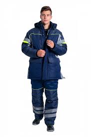  Куртка зимняя PROFLINE SPECIALIST (тк.Таслан), серый/т.синий 