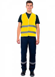  Жилет сигнальный Неон (тк.Полиэфир,100), желтый 