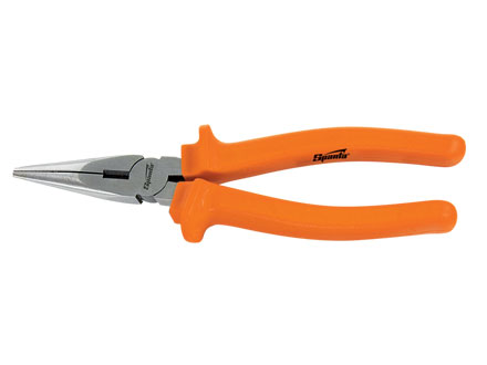  Длинногубцы изогнутые 160 мм никелированные двухкомпонентные рукоятки NICKEL 