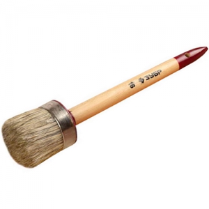  Кисть круглая "УНИВЕРСАЛ - МАСТЕР", светлая щетина, деревянная ручка, №10, 40мм ЗУБР 
