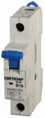  Выключатель автоматический СВЕТОЗАР 1-полюсный, 10 A, "B", откл. сп. 6 кА, 230 / 400 В 