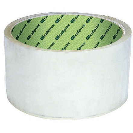  Клейкая лента, 50 мкм, 48 мм х 66 м, цвет прозрачный // Сибртех 