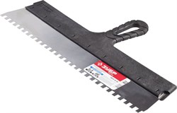  Шпатель ЗУБР "МАСТЕР" ФАСАДНЫЙ, нержавеющее полотно, 350мм, зуб 8х8мм 