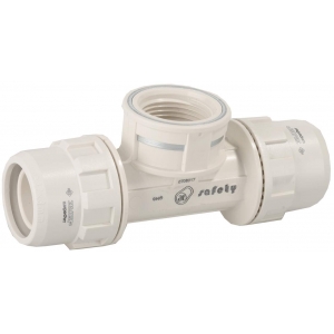  Тройник ЗУБР "ШиреФит" переходной "штуцер с гайкой - внутренняя резьба - штуцер с гайкой", 20мм-1/2" 