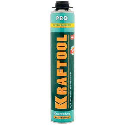  Пена KRAFTOOL KRAFTFLEX PREMIUM PRO профессиональная,монтаж.,пистолетная,всесезонная,750 мл 