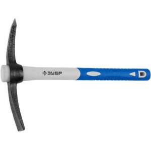  Кирка ЗУБР кованая, с обратной двухкомпонентной фиберглассовой рукояткой, 600г 