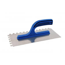  Гладилка из нержавеющей стали, 280 х 130 мм, пластмассовая ручка, зуб 6 х 6 мм Matrix 