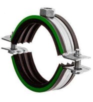  Хомут трубный STALMAX LCP-N 2 1/2" (74-80 мм) М10 с виброгасителем и гайкой  оцинк. сталь / 140 шт 