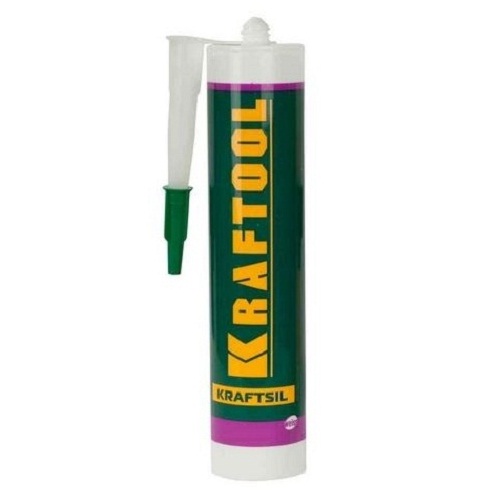  Герметик KRAFTOOL KRAFTFLEX GX107 "AQUA STOP" силиконовый стекольный, прозрачный, 300мл 