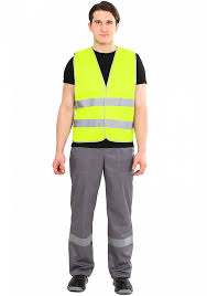  Жилет сигнальный Неон (тк.Полиэфир,120), лимонный 