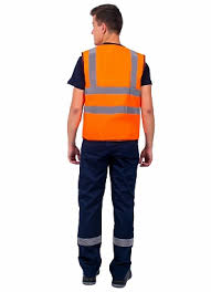  Жилет сигнальный Неон (тк.Полиэфир,120), оранжевый 