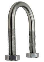  Хомут(скоба) U-обр. STALMAX LCU A2 М10 38(1")(DIN 3570) с двумя гайками в компл. нерж.сталь А2 10 шт 