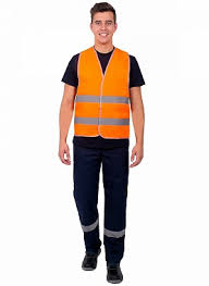  Жилет сигнальный Неон (тк.Полиэфир,100), оранжевый 