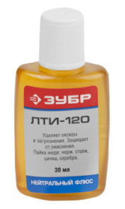  Флюс ЗУБР ЛТИ-120, пластиковый флакон, 30мл 