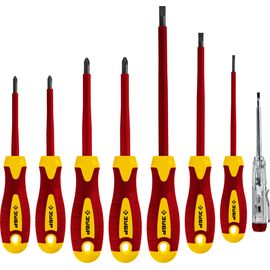  Набор: Отвертки SL 3, 5, 6 / PH 1, 2 / PZ 1, 2, тестер 100-250 В, ЗУБР "ПРОФЕССИОНАЛ" 25268, в кейсе 