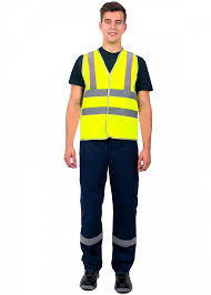  Жилет сигнальный Неон с карманами СОП-4 (тк.Полиэфир,130), лимонный 