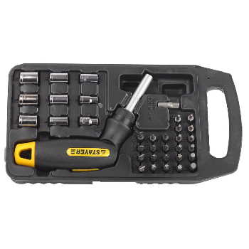  Набор STAYER "MASTER": Отвертки, реверсивно-рычажная отвертка, биты 20 шт, 31 предмет 