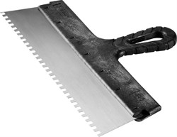  Шпатель ЗУБР "МАСТЕР" ФАСАДНЫЙ, нержавеющее полотно, 300мм, зуб 6х6мм 