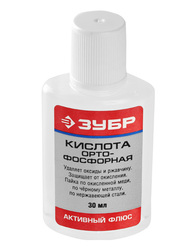 Кислота ЗУБР ортофосфорная, пластиковая банка, 30мл 