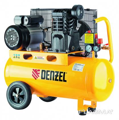  Компрессор воздушный рем. привод BCV2300/100, 2,3 кВт, 100 литров, 440 л/мин// Denzel 