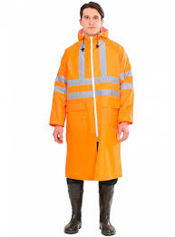  Плащ влагозащитный сигнальный СОП (Нейлон/ПВХ,180), оранжевый 