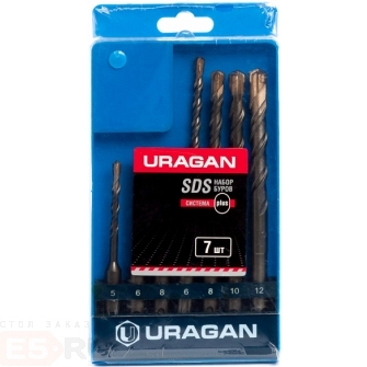  Набор буров 7 шт. по бетону (5-12 мм; SDS-plus) URAGAN 901-25554-H7 