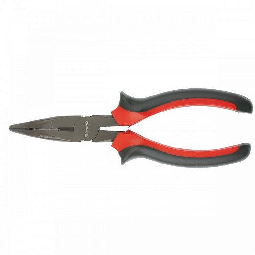  Длинногубцы Black Nickel, 160 мм, изогнутые, двухкомпонентные рукоятки// MATRIX 