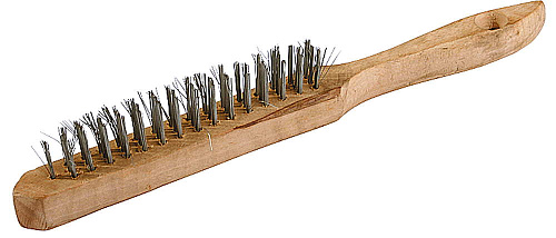  Щетка ТЕВТОН стальная с деревянной рукояткой, 6 рядов 