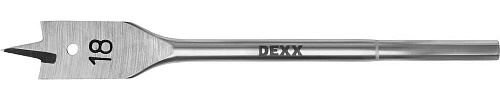  Сверло по дереву перьевое, шестигранный хвостовик, d=18мм, L-152мм DEXX 