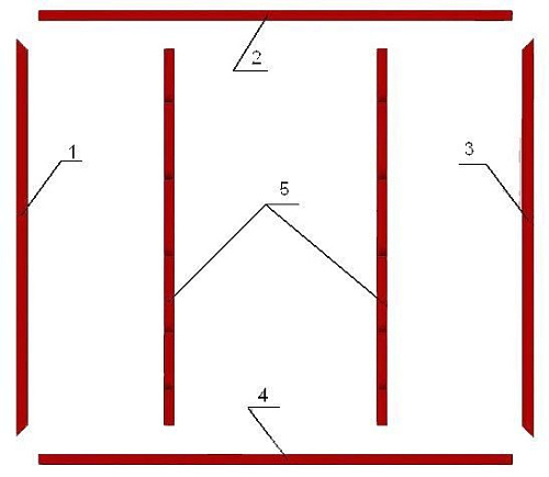  Щит пожарный открытый металлич. каркасный разборный "Т" (без комплекта, 1200*1000) 