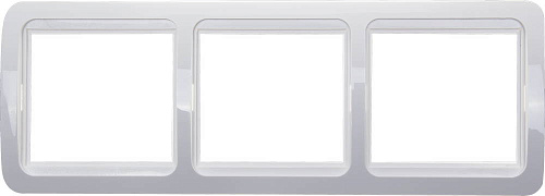  Панель СВЕТОЗАР "ГАММА" тройная горизонтальная, цвет белый (10 шт) 