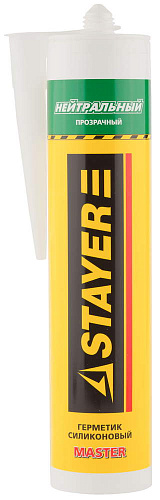  Герметик STAYER "MASTER" нейтральный силиконовый, прозрачный, 260мл 