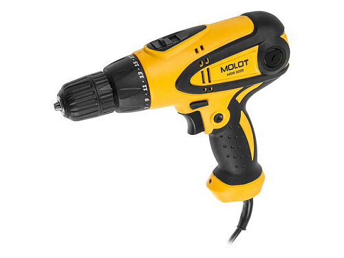  Дрель-шуруповерт MOLOT MDR 1025 в кор. 350 Вт, 25 Нм, 2 скор. 