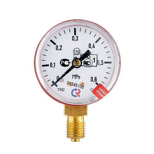  Манометр с поверкой 0,6 МПа, пропан 