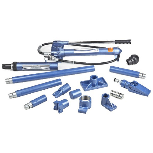  Растяжка гидравлическая, 4 т, набор из 16 предметов, 7 сменных насадок, в пласт. кейсе// Stels 