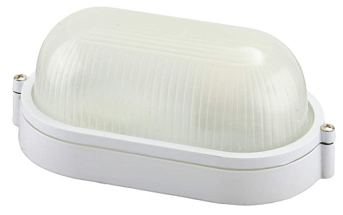  Светильник уличный СВЕТОЗАР влагозащищенный с решеткой, овал, цвет белый, 60Вт 