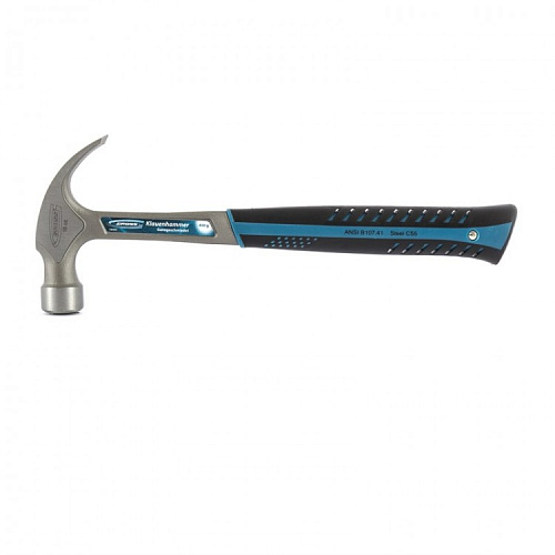  Молоток-гвоздодер, 450 г, цельнокованый, трехкомпонентная рукоятка// GROSS 