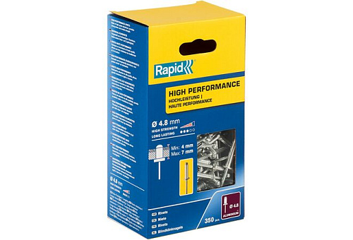  Заклепка из алюминия d4.8x10 мм, RAPID R:High-performance-rivet 350 шт 