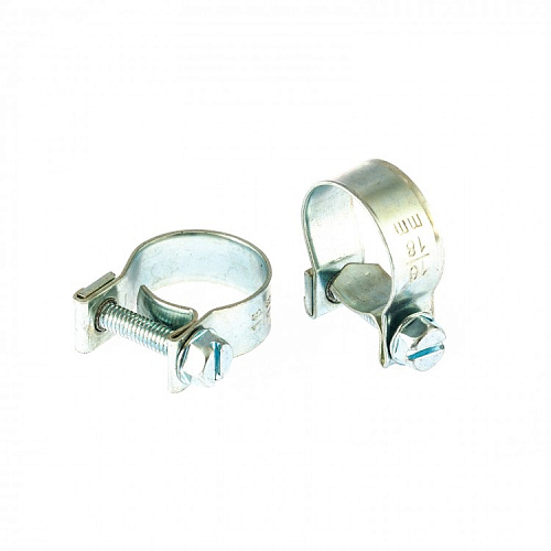  Хомуты металлические, MINI 16-18 мм, ширина 9 мм, винтовые, W1, 2 шт.// Сибртех 