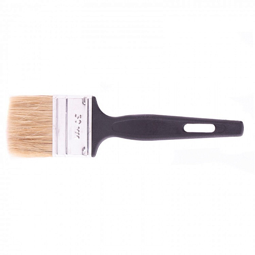  Кисть флейцевая "Стандарт", 50*6, натуральная щетина, пластиковая ручка //СИБРТЕХ 