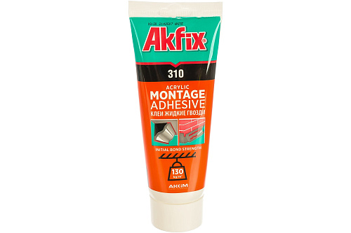  Akfix Монтажный акриловый суперсильный клей 310, белый, 250 мл GA205 