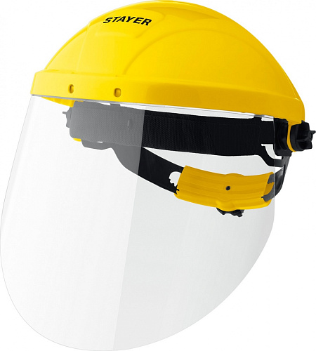 Защитный лицевой щиток STAYER MASTER, экран 220х315мм,  поликарбонат 1мм, с храповиком 