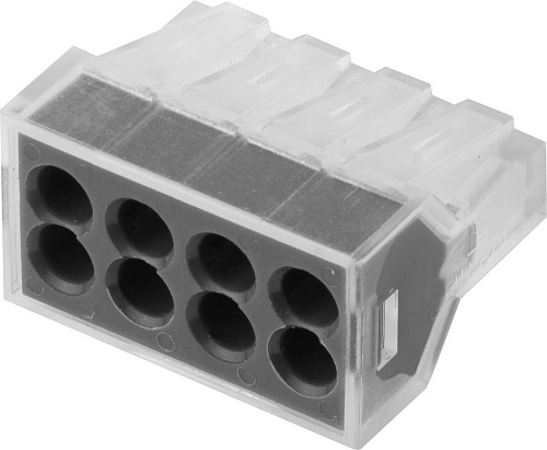  Клемма СВЕТОЗАР соединительная, 8-и проводная, 400В, 24А, 0,75-2,5мм2, 2шт 