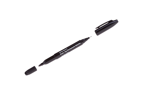  Двухсторонний перманентный маркер OfficeSpace черный, пулевидный, 0,8/2,2 мм DPM_1574BL 