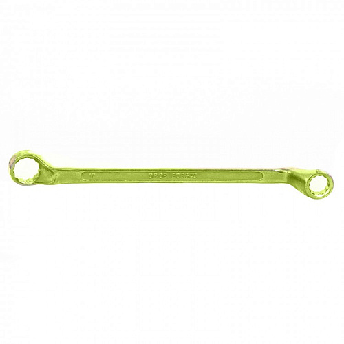  Ключ накидной изогнутый, 13 х 17 мм, желтый цинк// СИБРТЕХ 