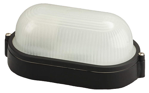  Светильник уличный СВЕТОЗАР влагозащищенный с решеткой, овал, цвет черный, 100Вт 