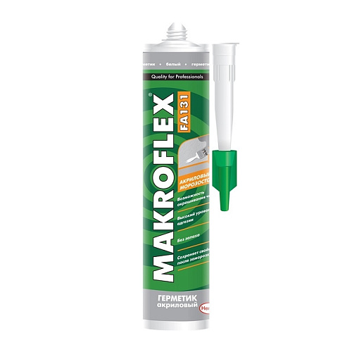  Герметик акриловый Makroflex FA131 морозостойкий, белый (450 г) 