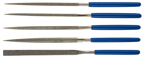  Набор надфилей с алмазным напылением PVC, P 140, 160х80мм, 5 шт в боксе ЗУБР "ЭКСПЕРТ"  