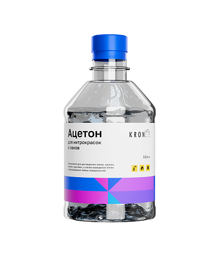 Ацетон технический 0,5л (пластик) 